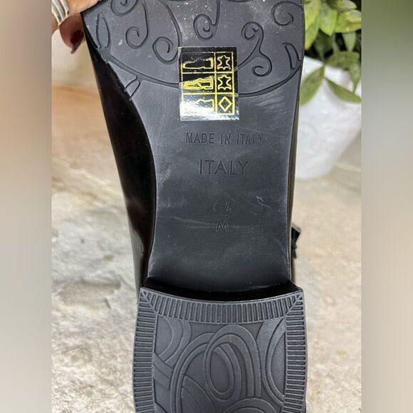 Brighton black leather mules sz 6.5 M - Picture 7 of 7